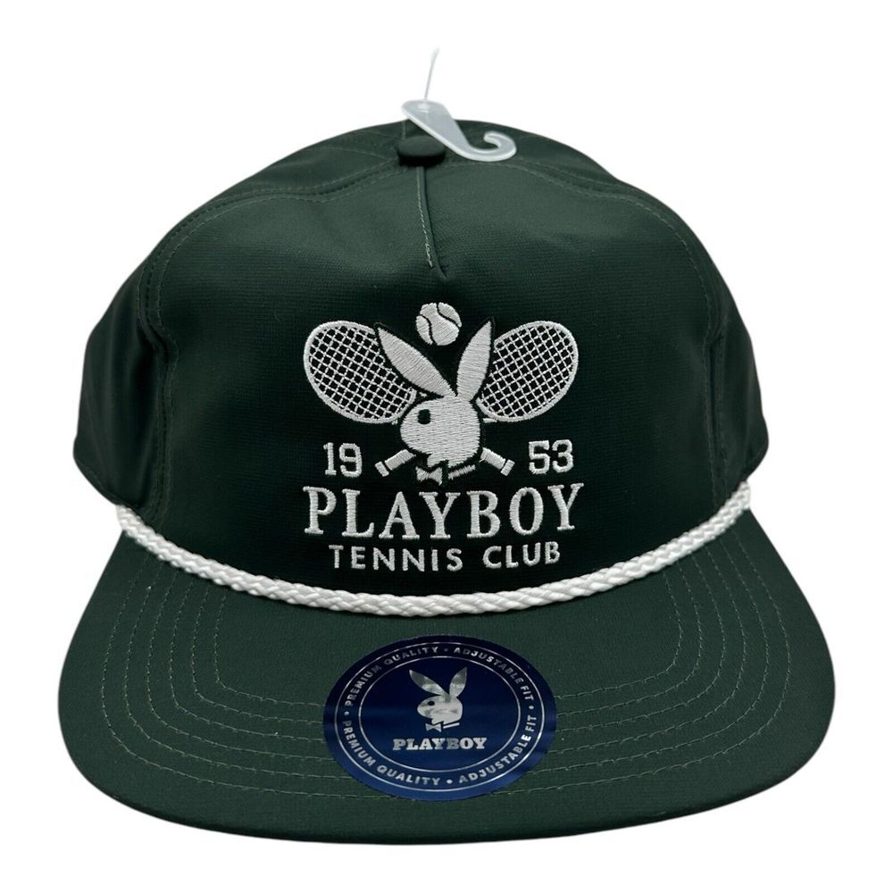 Playboy Tennis Club Hat Cap Green Snapback Rope Lids Exclusive Bunny OSFM‎